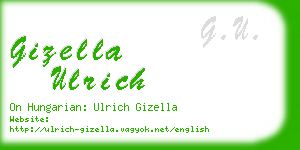 gizella ulrich business card